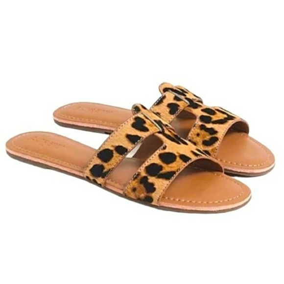 J. CREW Calf Hair Slide Sandals Women's Size 8 - Picture 6 of 6